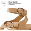image:imageDREAM PAIRS Womens Strappy Sandals Flat Thong Comfortable Footbed Platform Summer Fashion Vocation ShoesNude