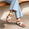 image:imageDREAM PAIRS Womens Strappy Sandals Flat Thong Comfortable Footbed Platform Summer Fashion Vocation ShoesWhite