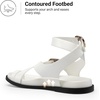 image:imageDREAM PAIRS Womens Strappy Sandals Flat Thong Comfortable Footbed Platform Summer Fashion Vocation ShoesWhite