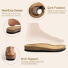 image:imageDREAM PAIRS Womens Thong Slide Sandals with Cork Footbed Open Toe Adjustable Slip On Slippers Comfort Flat Sandals for SummerDark Brown
