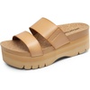 image:imageDREAM PAIRS Womens Platform Slides Sandals Comfortable Arch Support Two Strap Slip On Fashion Beach Wedge SandalsNude
