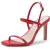 image:imageDREAM PAIRS Womens Slingback Heels High Stilettos Open Square Toe Ankle Strap Pumps Sexy Comfort Strappy Dress Shoes Wedding Bridal Heeled SandalsRedpu