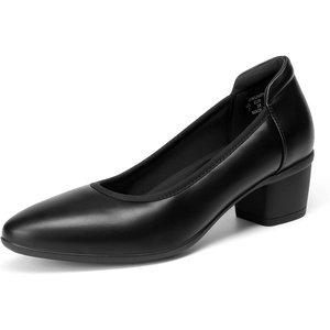 image:imageDREAM PAIRS Womens Low Chunky Block Heel Dress Shoes Closed Round Toe Comfortable Heels Work Wedding Office Pumps Shoes