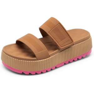image:imageDREAM PAIRS Womens Platform Slip on Adjustable Sandals Lightweight Comfortable NonSlip Vacation Beach Chunky Open Toe Wedges for Summer Waterproof Shoes 2026Camel