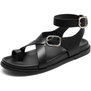 image:imageDREAM PAIRS Womens Strappy Sandals Flat Thong Comfortable Footbed Platform Summer Fashion Vocation ShoesBlack