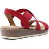 image:imageDREAM PAIRS Womens Ankle Strap Low Wedge SandalsRed