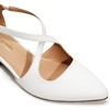 image:imageDREAM PAIRS Womens Chunky Heels Dress Pumps Closed Pointed Toe Comfort Cross Strap Block Heel Shoes for Party Dance WeddingWhitepu