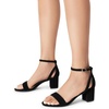 image:imageDREAM PAIRS Womens Chunky Low Heels Open Round Toe Ankle Strap Block Heels Party Dress Wedding SandalsBlack