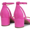 image:imageDREAM PAIRS Womens Chunky Low Heels Open Round Toe Ankle Strap Block Heels Party Dress Wedding SandalsHot Pink