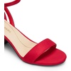 image:imageDREAM PAIRS Womens Chunky Low Heels Open Round Toe Ankle Strap Block Heels Party Dress Wedding SandalsRed