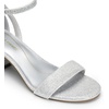 image:imageDREAM PAIRS Womens Chunky Low Heels Open Round Toe Ankle Strap Block Heels Party Dress Wedding SandalsSilverglitter
