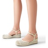 image:imageDREAM PAIRS Womens Wedge Sandals Closed Toe Espadrilles Platform Wedge Heels with Adjustable Ankle Straps and Comfortable Cushion InsolesBeige