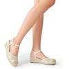 image:imageDREAM PAIRS Womens Wedge Sandals Closed Toe Espadrilles Platform Wedge Heels with Adjustable Ankle Straps and Comfortable Cushion InsolesBeige