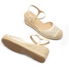 image:imageDREAM PAIRS Womens Wedge Sandals Closed Toe Espadrilles Platform Wedge Heels with Adjustable Ankle Straps and Comfortable Cushion InsolesBeige