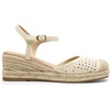image:imageDREAM PAIRS Womens Wedge Sandals Closed Toe Espadrilles Platform Wedge Heels with Adjustable Ankle Straps and Comfortable Cushion InsolesBeige
