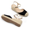 image:imageDREAM PAIRS Womens Wedge Sandals Closed Toe Espadrilles Platform Wedge Heels with Adjustable Ankle Straps and Comfortable Cushion InsolesBlack
