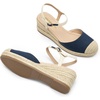 image:imageDREAM PAIRS Womens Wedge Sandals Closed Toe Espadrilles Platform Wedge Heels with Adjustable Ankle Straps and Comfortable Cushion InsolesNavy