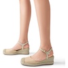 image:imageDREAM PAIRS Womens Wedge Sandals Closed Toe Espadrilles Platform Wedge Heels with Adjustable Ankle Straps and Comfortable Cushion InsolesNude