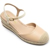 image:imageDREAM PAIRS Womens Wedge Sandals Closed Toe Espadrilles Platform Wedge Heels with Adjustable Ankle Straps and Comfortable Cushion InsolesNude