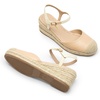 image:imageDREAM PAIRS Womens Wedge Sandals Closed Toe Espadrilles Platform Wedge Heels with Adjustable Ankle Straps and Comfortable Cushion InsolesNude