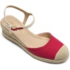 image:imageDREAM PAIRS Womens Wedge Sandals Closed Toe Espadrilles Platform Wedge Heels with Adjustable Ankle Straps and Comfortable Cushion InsolesRed