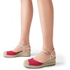 image:imageDREAM PAIRS Womens Wedge Sandals Closed Toe Espadrilles Platform Wedge Heels with Adjustable Ankle Straps and Comfortable Cushion InsolesRed