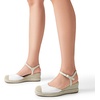 image:imageDREAM PAIRS Womens Wedge Sandals Closed Toe Espadrilles Platform Wedge Heels with Adjustable Ankle Straps and Comfortable Cushion InsolesWhite