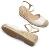 image:imageDREAM PAIRS Womens Wedge Sandals Closed Toe Espadrilles Platform Wedge Heels with Adjustable Ankle Straps and Comfortable Cushion InsolesWhite