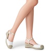 image:imageDREAM PAIRS Womens Wedge Sandals Closed Toe Espadrilles Platform Wedge Heels with Adjustable Ankle Straps and Comfortable Cushion InsolesWhite