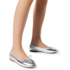 image:imageDream Pairs Womens Flats Round Toe Ballet Flats Comfortable Slipon Dressy Business Casual Work Office Ballerina Flat Dress ShoesSilver