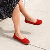 image:imageDREAM PAIRS Womens Ballet Flats Dressy Arch Support Wide Toe Box Knit Flats Comfortable Round Toe Slip On Travel Work Business Office Barefoot ShoesRed