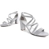 image:imageDREAM PAIRS Womens Block Chunky Heels Sandals Open Toe Ankle Strappy Comfortable Dressy Sandals for Bridal Wedding Prom Party with Adjustable Cross StrapSilverGlitter