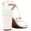 image:imageDREAM PAIRS Womens Block Chunky Heels Sandals Open Toe Ankle Strappy Comfortable Dressy Sandals for Bridal Wedding Prom Party with Adjustable Cross StrapWhitePu