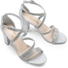 image:imageDREAM PAIRS Womens Block Chunky Heels Sandals Open Toe Ankle Strappy Comfortable Dressy Sandals for Bridal Wedding Prom Party with Adjustable Cross StrapSilverrhinestone