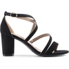 image:imageDREAM PAIRS Womens Block Chunky Heels Sandals Open Toe Ankle Strappy Comfortable Dressy Sandals for Bridal Wedding Prom Party with Adjustable Cross StrapBlackSuede
