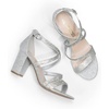 image:imageDREAM PAIRS Womens Block Chunky Heels Sandals Open Toe Ankle Strappy Comfortable Dressy Sandals for Bridal Wedding Prom Party with Adjustable Cross StrapSilverrhinestone