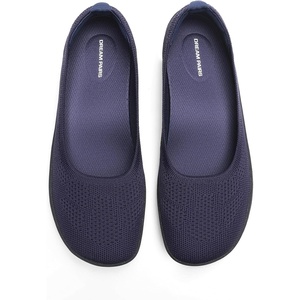 image:imageDREAM PAIRS Womens Ballet Flats Dressy Arch Support Wide Toe Box Knit Flats Comfortable Round Toe Slip On Travel Work Business Office Barefoot ShoesNavy