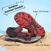 image:imageDREAM PAIRS Boys Girls Sandals Kids Adventurous LightWeight Adjustable Straps Summer Water Shoes ToddlerLittle KidBig KidBlackRed