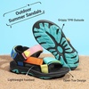 image:imageDREAM PAIRS Boys Girls Sandals Kids Adventurous LightWeight Adjustable Straps Summer Water Shoes ToddlerLittle KidBig KidGreenBlueYellow
