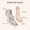 image:imageDREAM PAIRS Girls Dress Shoes Slip on Ballerina Flats Mary Jane Ballet Shoes for WeddingPartySilver