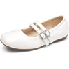 image:imageDREAM PAIRS Girls Dress Shoes Slip on Ballerina Flats Mary Jane Ballet Shoes for WeddingPartyWhite