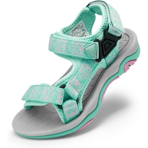 image:imageDREAM PAIRS Boys Girls Sandals Kids Adventurous LightWeight Adjustable Straps Summer Water Shoes ToddlerLittle KidBig KidMintPink