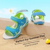 image:imageDREAM PAIRS Boys Girls Sandals Kids Athletic Summer Sports Water Shoes for ToddlerLittle KidBig KidBlueGreen
