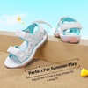 image:imageDREAM PAIRS Boys Girls Sandals Kids Athletic Summer Sports Water Shoes for ToddlerLittle KidBig KidBlueWhite