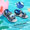 image:imageDREAM PAIRS Boys Girls Sandals Kids Athletic Summer Sports Water Shoes for ToddlerLittle KidBig KidDarkGreyRoyalNeonGreen