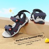 image:imageDREAM PAIRS Boys Girls Sandals Kids Athletic Summer Sports Water Shoes for ToddlerLittle KidBig KidNavyRed