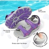 image:imageDREAM PAIRS Boys Girls Sandals Kids Athletic Summer Sports Water Shoes for ToddlerLittle KidBig KidPurpleFuchsiaLightGrey