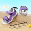 image:imageDREAM PAIRS Boys Girls Sandals Kids Athletic Summer Sports Water Shoes for ToddlerLittle KidBig KidPurpleFuchsiaLightGrey