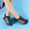 image:imageDREAM PAIRS Boys Girls Summer Outdoor Athletic Sport Sandals Hiking Beach Casual Water Closed Toe Adjustable Multicolor for ToddlerLittleBig KidsBlackGrey