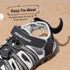 image:imageDREAM PAIRS Boys Girls Summer Outdoor Athletic Sport Sandals Hiking Beach Casual Water Closed Toe Adjustable Multicolor for ToddlerLittleBig KidsBlackGrey